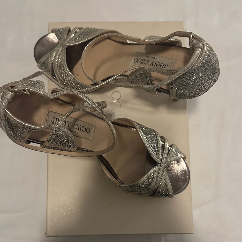 Jimmy Choo Glittering Gold Heels